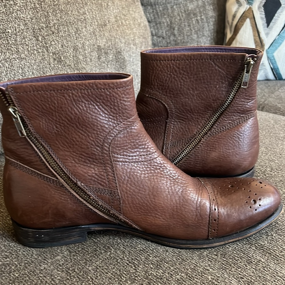 Blackstone Leather Side Zip Brown‎ Ankle Boots Size EU42 US 10.5 EUC 
 42 - Picture 8 of 15